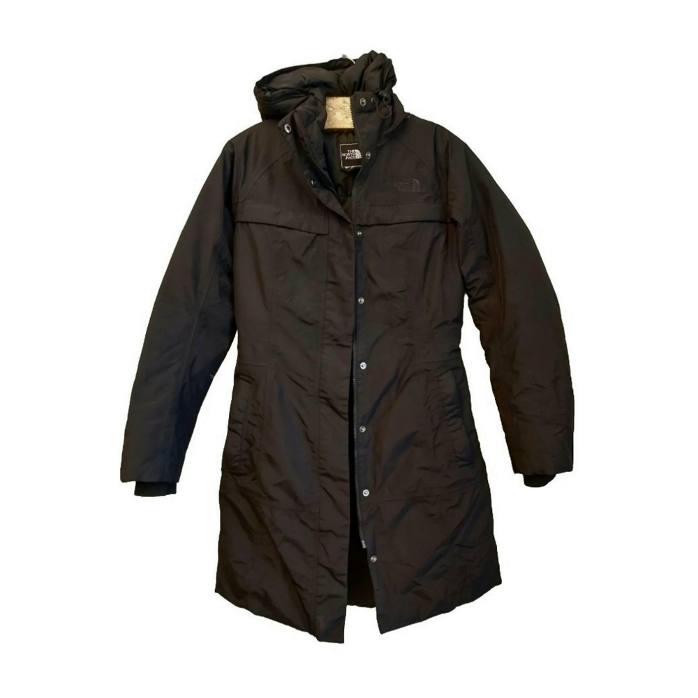 The North Face Women's Black Long Puffer Coat with Hood